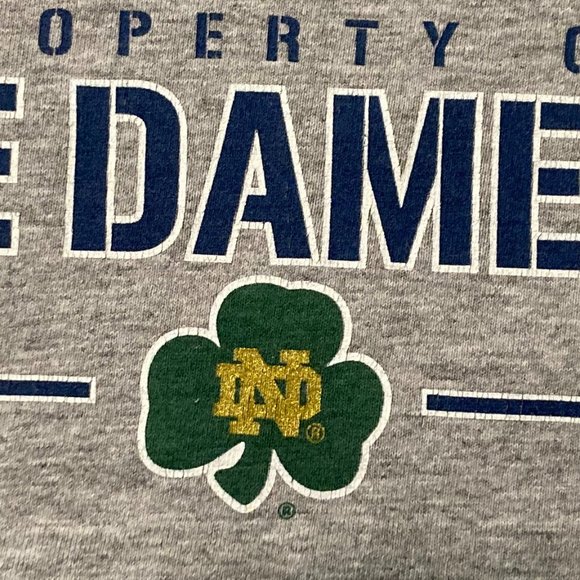 Briar Creek Vintage Notre Dame Gray T Shirt Long Sleeve Unisex Adult L - Picture 8 of 13